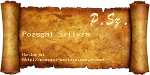 Pozsgai Szilvia névjegykártya